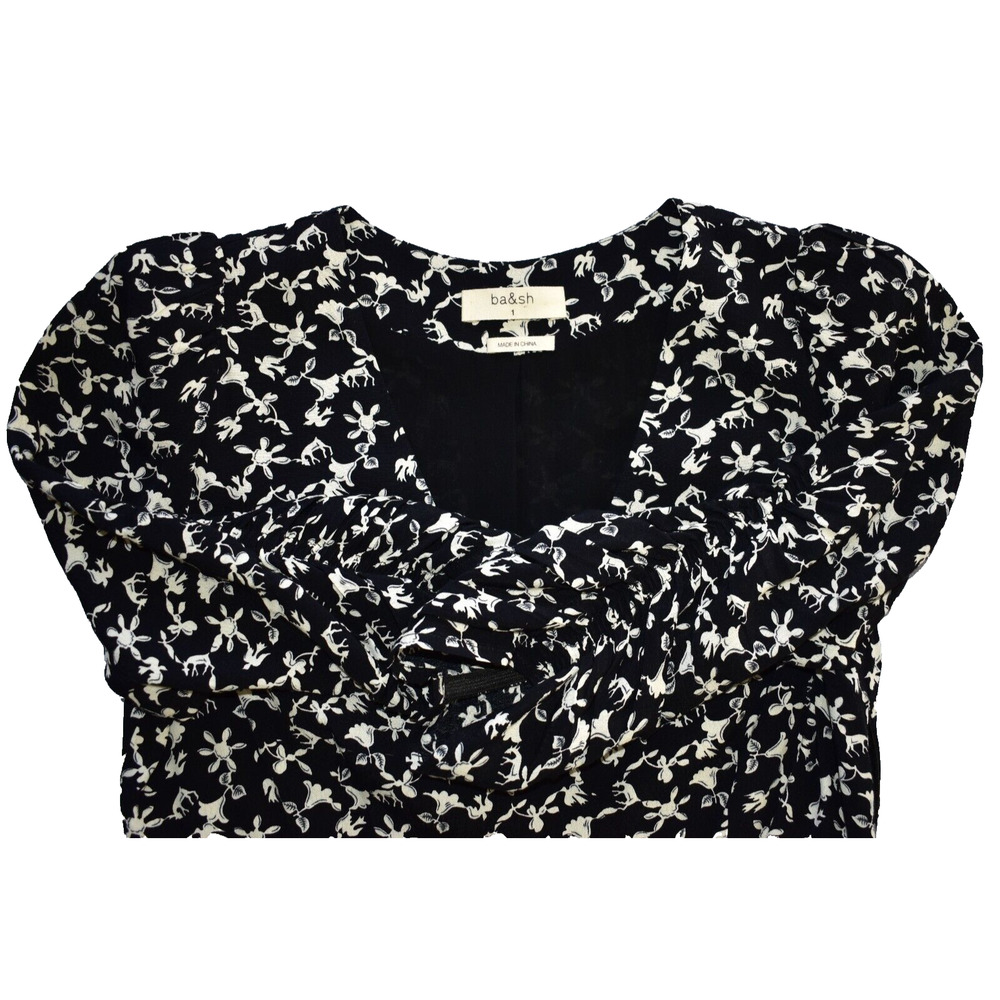 BA&SH Black & White Coachella Dress Size 1 US 6 - Picture 7 of 10